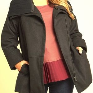 MODCLOTH Diagonal Alley Collared Coat